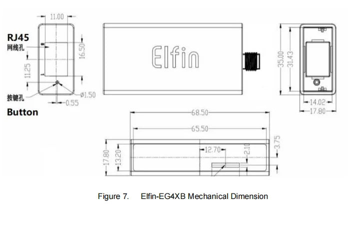 High Flying Elfin-EG40B RS232 to 4G EG41A/B RS485 to 4G EG42B 3.3V TTL to 4G Europe -EA or Southeast Asia -SA DTU Serial Server