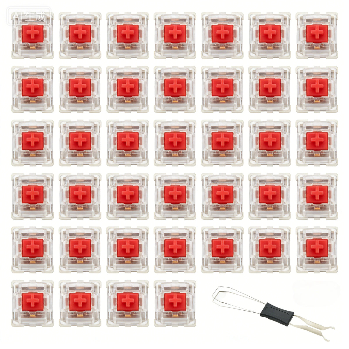 100pcs Keyboard Switch Keyboard Clicker Key Replacement Hot-swapping Switch 3Pin Tactile Switches for Mechanical Keyboards