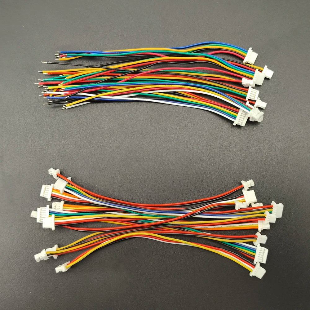 10/20Pcs JST SH1.0 SH 1.0mm Wire Cable Connector 2/3/4/5/6/7/8Pin Terminal Plug Electronic Line 28AWG 10cm Single/Double Head