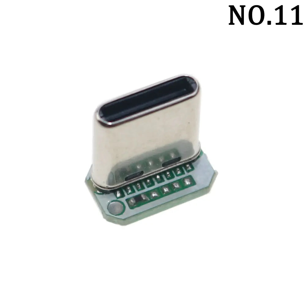 1Pcs USB 3.1 Vertical Straight Plug Double Side Positive Negative Plug Type-C Male/Female Test Board PCB Connector With Pin