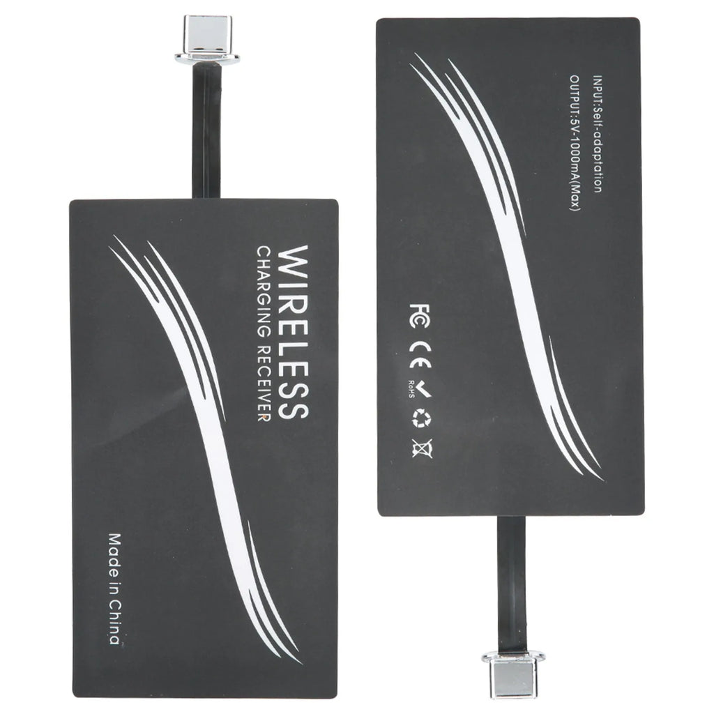 2PCS Universal Type‑C Wireless Charger Adapter Mobile Phone Sticker Charging Receiver