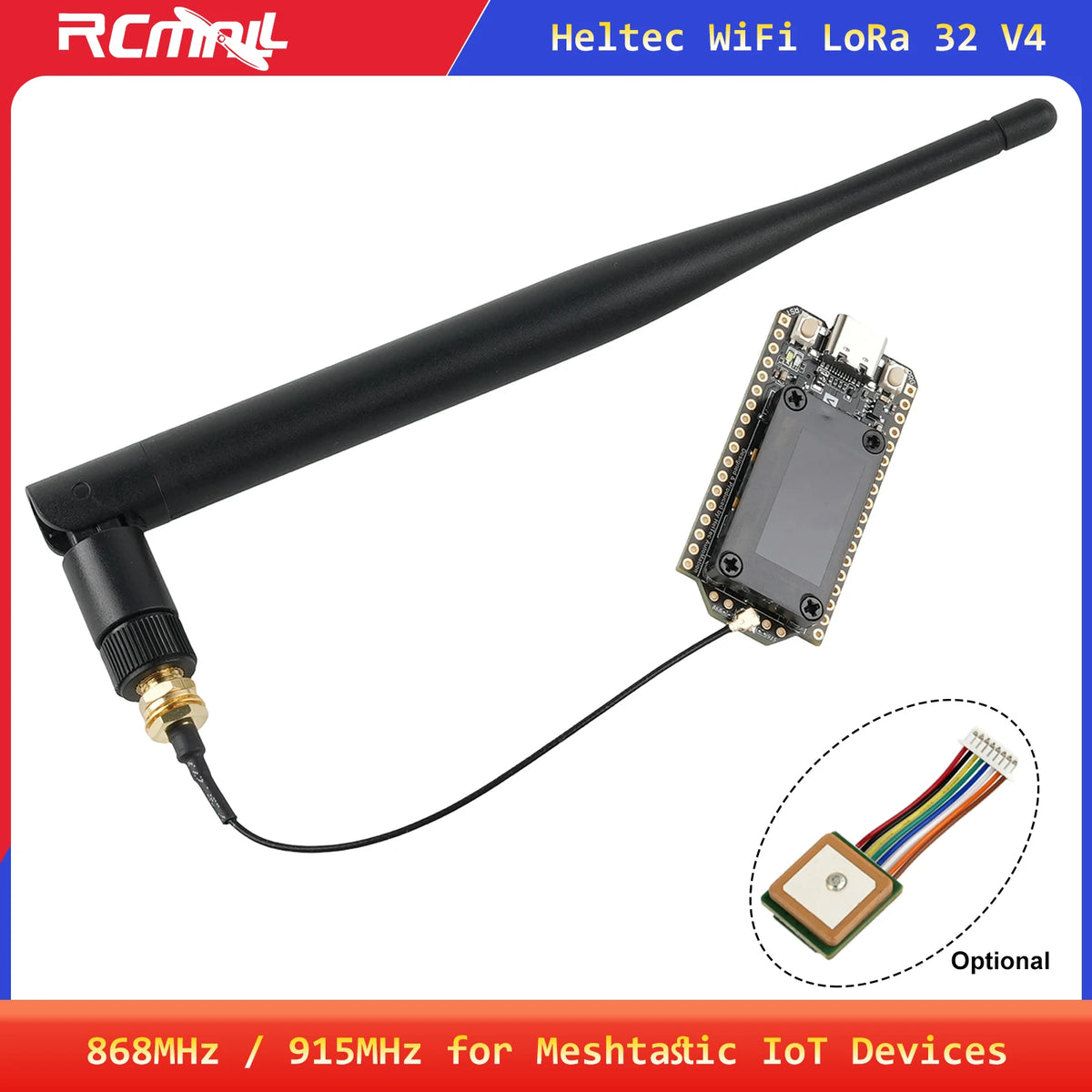 Heltec LoRa32 V4 Meshtastic GPS ESP32 WIFI+BLE SX1262 LoRa 0.96inch OLED Solar Powered Dev-Board Mesh Network for Arduino IoT