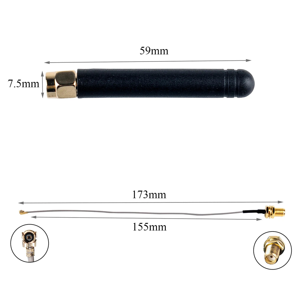 4PCS 868MHz 915MHz LoRa Antenna U.FL/I-PX to SMA Connector Antenna for Lora Board IOT Lora32u4 II Wifi Lora32 Lora Module