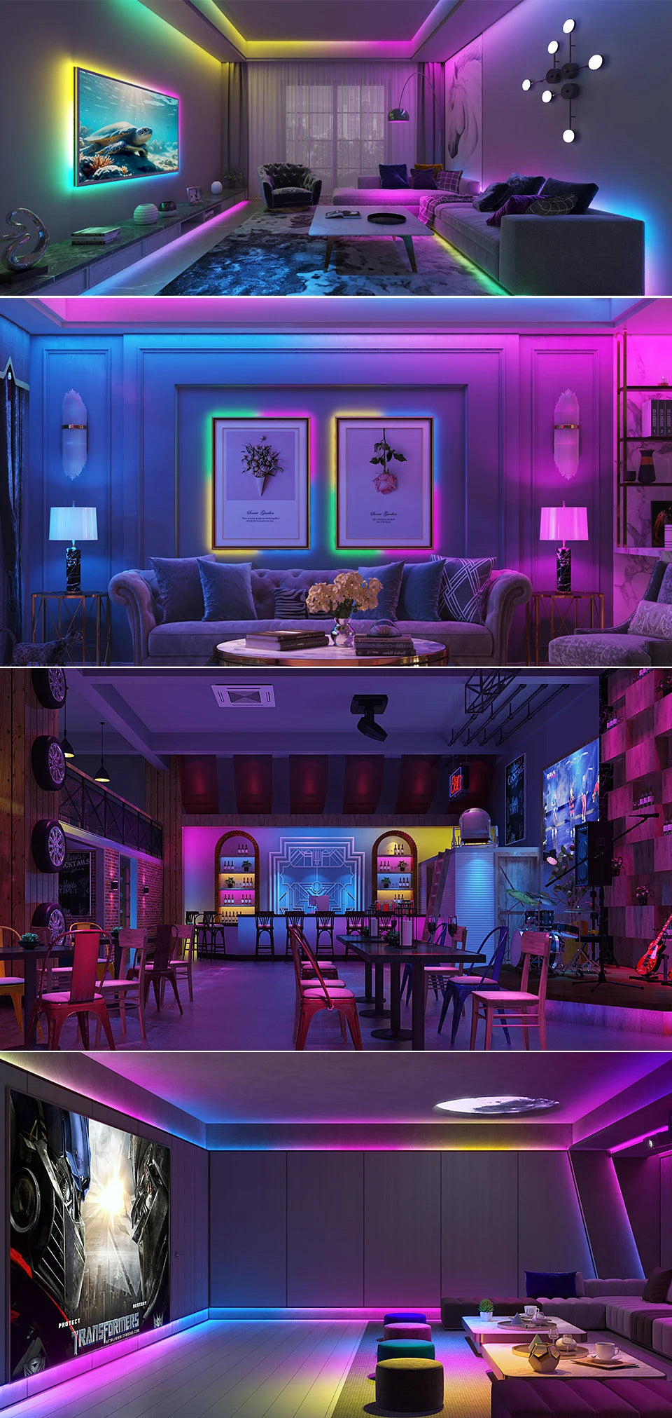 FCOB SPI RGB IC IP66 IP30 LED Strip Light WS2811 Addressable 864 LEDs Full Color DC12V WS2812B Flexible FOB 24V COB Lights
