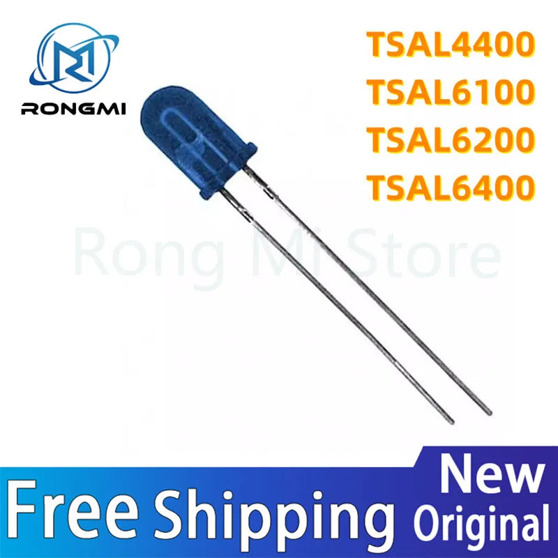 10PCS TSAL4400 TSAL6100 TSAL6200 TSAL6400 4400 6100 6200 6400 EMITTER IR 3MM 5MM 940NM 2PIN Infrared emission tube diode