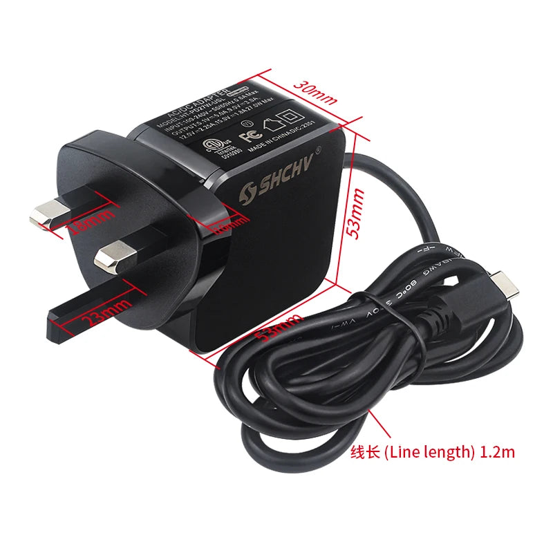 Raspberry Pi 5 Power Supply 5.1V 5A 27W  USB Type C Charger Power Adapter Optional EU US UK For Raspberry Pi 5