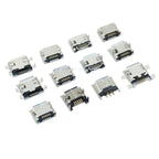 20pcs Micro USB 5 Pin SMT Socket Connector Type B Female Placement DIP SMD USB Charging Adapter Connectors Plug