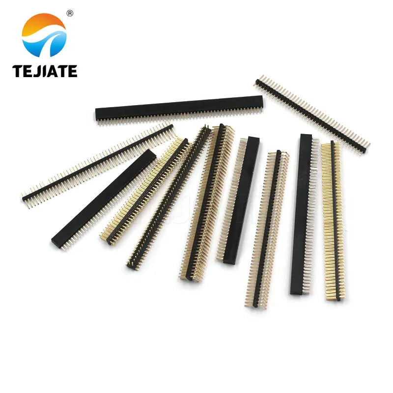 10PCS 1x50P 1.27MM Single Row Straight Pin/Bent Pin Gold Plated Row Female Header