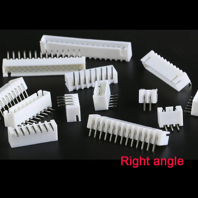 50Pcs/10pcs XH2.54 Connector 2.54MM 90 Degree Right Angle Pin Header/Terminal/Housing Wire Connectors 2P 3P 4/5/6/7/8/9/10P 12P