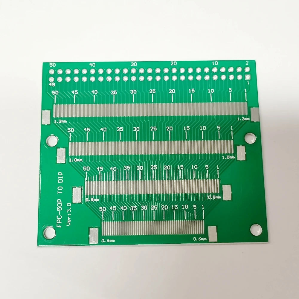 1Pcs FPC/FFC Transfer Board 8 Kinds Spacing 0.5/0.7/0.9/1.1MM 50P TO DIP 2.54MM 0.6/0.8/1.0/1.2MM Double Panel