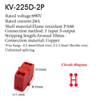 Wire Electrical Cable Connectors PTFIX 2.5mm² Terminal Block Plug-in Splitter Spliceable DIN-Rail Junction Box Connection Tools
