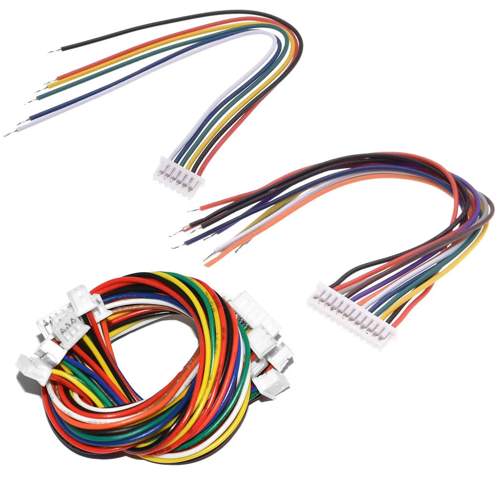 10pcs MX1.25 2/3/4/5/6/7/8/9/10P 1mtr 100cm Micro 1.25mm 28AWG Single/double Head Male Terminal Wire Connector Cable