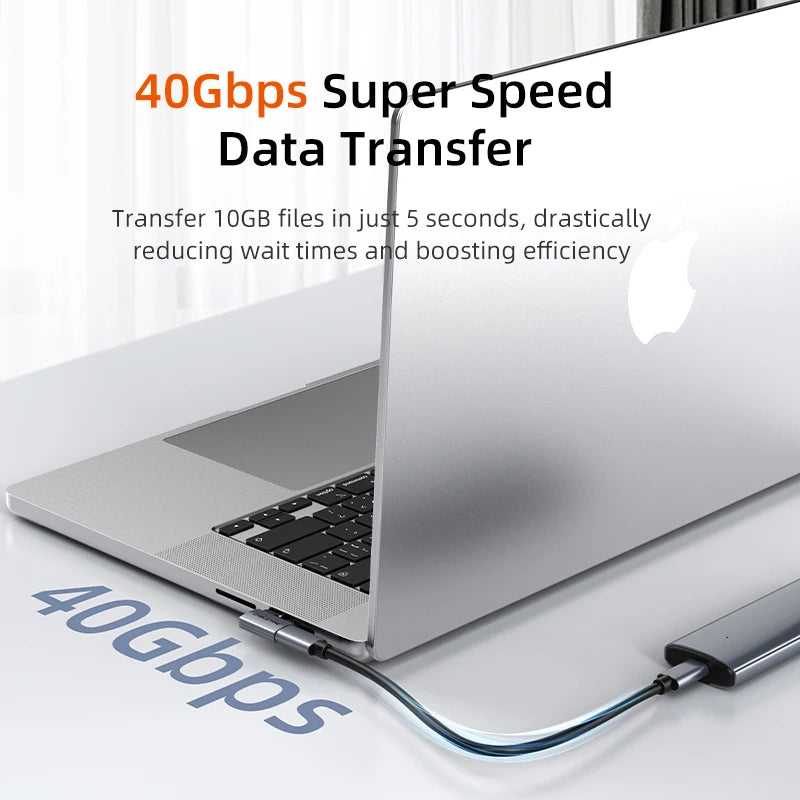 CABLETIME Type C Adapter 240W OTG USB C Adapter 8K 60Hz 40Gbps 90-Degree Converter USB4 Adapter for iPhone Adapter MacBook iPad