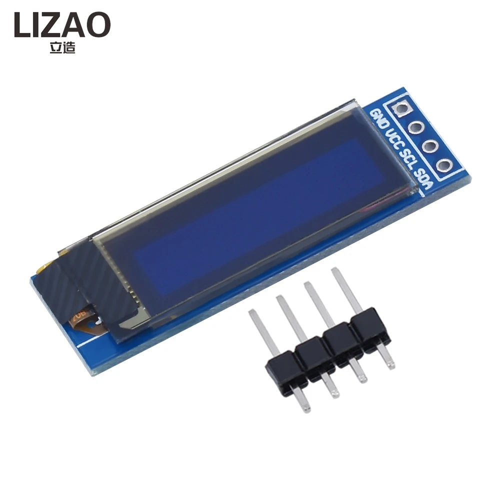 128x32 OLED Screen Module 0.91" Blue White LED LCD Display IIC I2C Communication Board