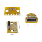 10pcs Vertical Micro Usb Female Sockets Test 2.0 Female Head a Connector Pcb Board Adapter For Data Cable Adapters