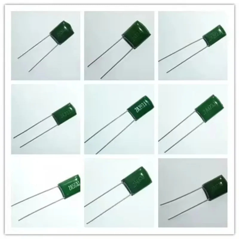 100pcs Mylar Film Capacitor 100V 2A 220pF~0.47uF 5% (2A221J~2A474J) Polyester Film capacitor