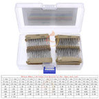 1/8W 1/4W 1/2W 1W 2W 3W 5W  5% 0 Ohm-10m ohm Carbon Film Resistor Assorted Kit With box 1K 2K 5.1K 10K 47K 100K 220K 470K 3M 10M