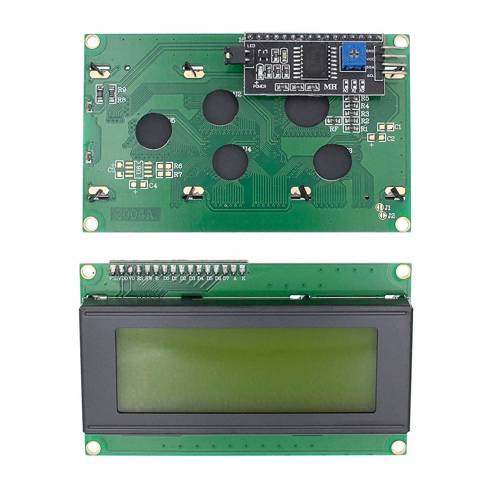 LCD2004+I2C Display Module 2004 20x4 2004A Blue Green Screen Character LCD IIC Serial Interface Adapter Module for Arduino