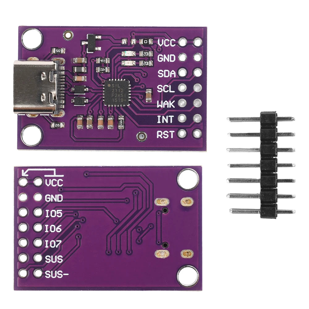 USB to SMBus/I2C Communication Module CP2112 Module CCS811 Debug Board TYPE-C/Micro USB Interface