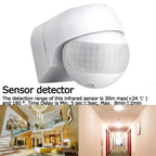 3/5 Pcs Outdoor Infrared Long Motion 110v~230v Wall Switch PIR Detectors LED Sensor Waterproof Timer 180 Light Motion Sensor