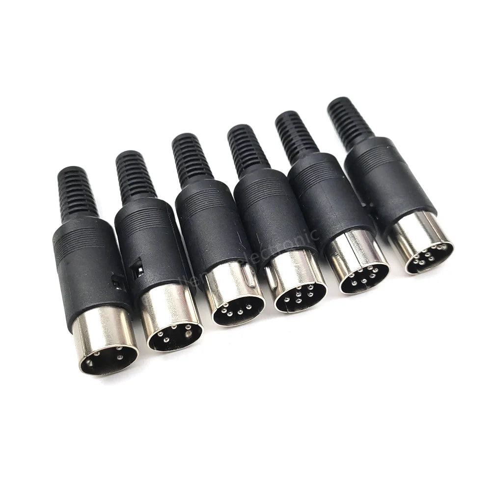 5Pcs/lot DIN S Terminal 3/4/5/6/7/8P Pin/Core Midi Male Connector Female Connector Plug Computer Large Keyboard Mouse Socket