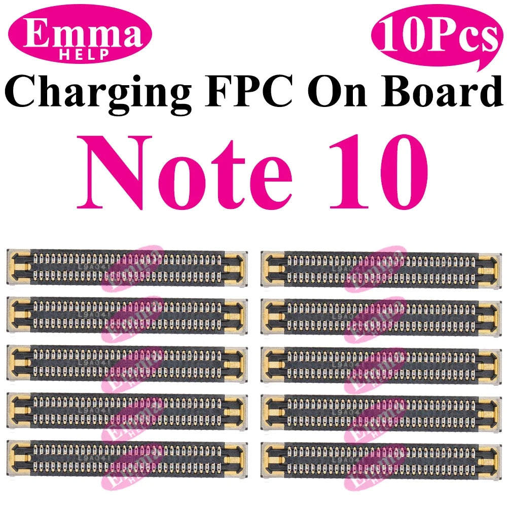 10Pcs USB Charging FPC Connector On Board For Samsung S23 S24 S22 Ultra S21 Plus Note 20 FE S21FE S10  Connector USB Dock Port