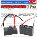 1pcs CBB61 Fan Starting Capacitor 450V 0.8/1/1.2/1.5/2/2.5/3/3.5/4/4.5/5/6/7/8/10/12/15/18/20UF Ceiling Fan Hood Motor Capacitor