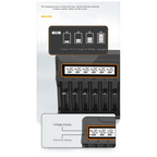AB34-18650 Charger 12 Slots Aa.Aaa Nickel Metal Hydride/Lithium Battery Smart Universal Charger With Display US-Plug