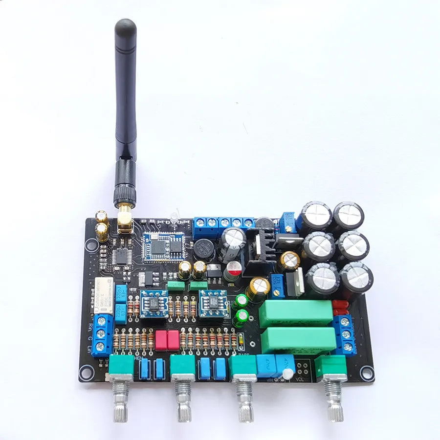 Hi-Fi Bluetooth 5.1 Audio Preamplifier Board OPA2604 PCM5102 DAC Decoder AUX Input LDAC Lossless Tone Adjustment Module