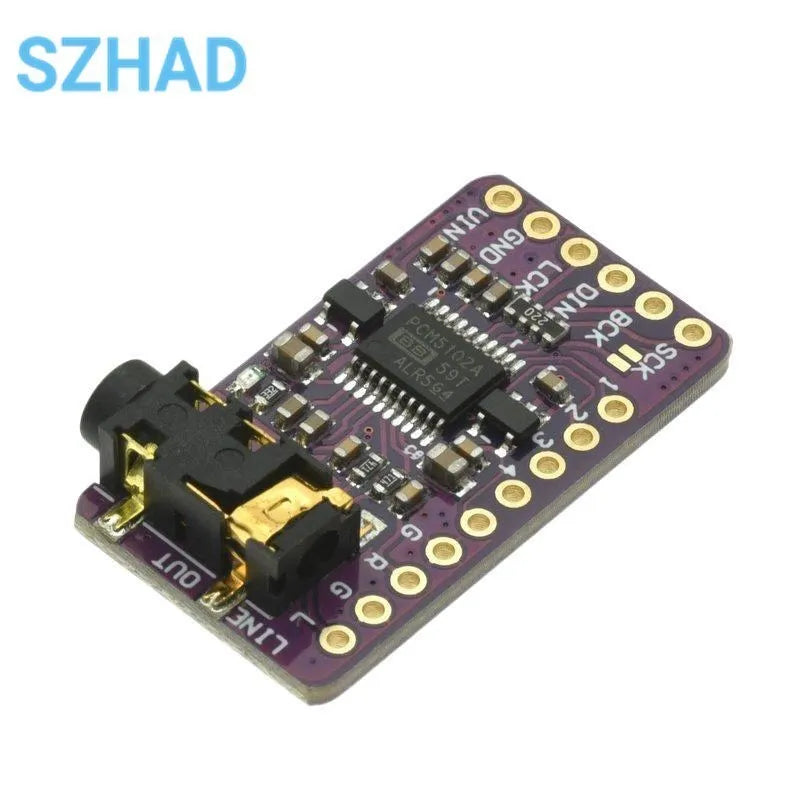 1-10PCS Interface I2S PCM5102A DAC Decoder GY-PCM5102 I2S Player Module For Raspberry Pi PHAT Format Board Digital PCM5102 Audio