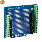 Proto Screw Shield PCB Expansion Board for Arduino Open Source Reset Button for Breadboard 3.81 Terminal Double-sided Solder DIY