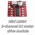 1-20pcs  Mini L298N 2-channel Motor Drive Module Stepper Motor Smart Car Robot Breadboard Peltier High Power