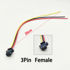 5/10PCS SM Terminal Wire JST Docking Plug 20CM Length 2/3/4/5/6Pin 2.54MM Tin Plated Male Female Connector