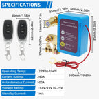 Remote Battery Disconnect Switch,Automatic Power Shut Off Remote Control,12V 240A Battery Disconnect Power Switch For Car Truck