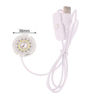 1Pc 1.5M Line Length DC5V LED Chips SMD5730 LED Lamp 31/38/48/50mm USB 3W Light Board Warm White Light With ON/OFF Switch Cable