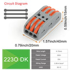 30PCS Lever Wire Connectors Push-in Quick Connect Wire Splice Compact Inline Connector Terminals for Electrical 28-12 AWG Wiring