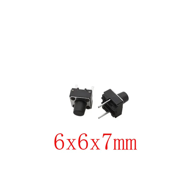 50/100Pcs 6x6mm Tactile Switch 4.3/5/6/7/8/9mm 2 Pin Tact Push Button Micro Touch Push Button DIP Switch