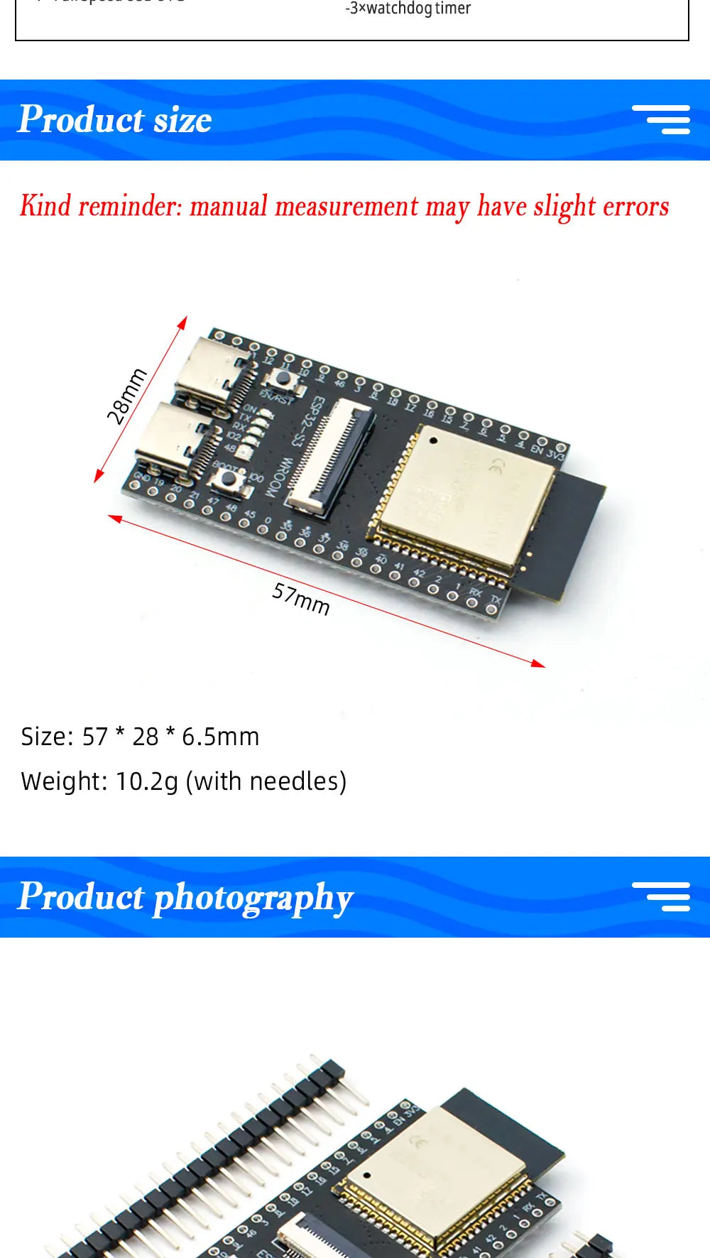 WAVGAT ESP32S3 ESP32-S3 WROOM N16R8 CAM Development Core Board Module OV2640/5640/OV3660 Camera Wireless WiFi+Ble Module