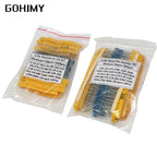 600pcs/set 30 Kinds 1/4W Resistance Metal Film Resistor Pack Assorted Kit 1% 1K 10K 10K 100K 220ohm 1M Resistors 300pcs/set