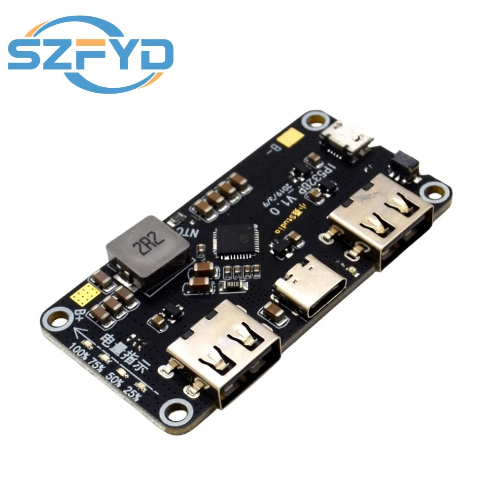IP5328P Bidirectional Fast Charge Module 3.7V to 5V/9V/12V Boost Converter for Power Bank DIY Charging Discharging