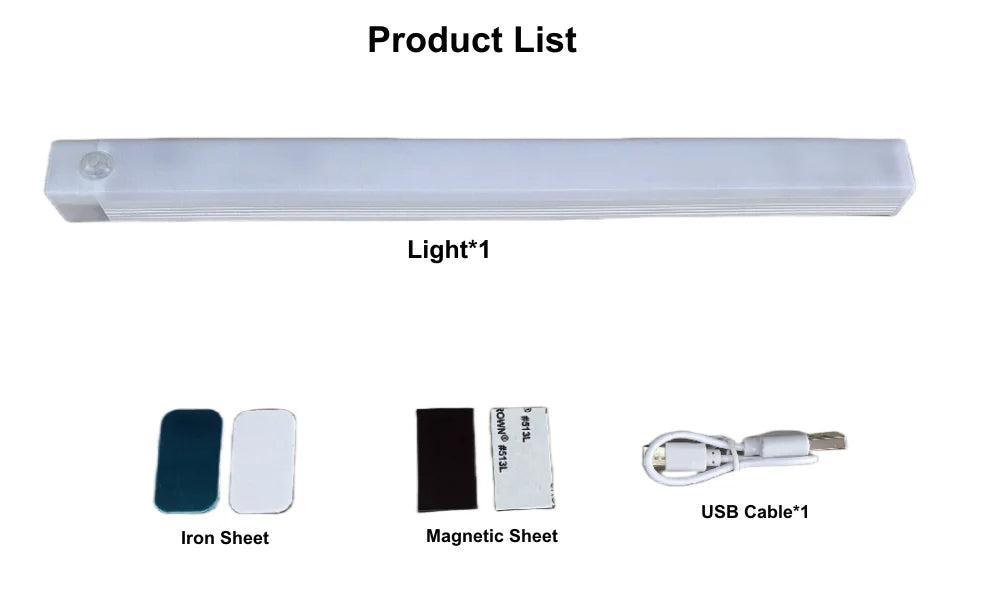 Wireless Rechargeable LED Night Lights Motion Sensor Lights Closet Kitchen Night Lights Bedroom Sensor Light Cabinet Stair Light