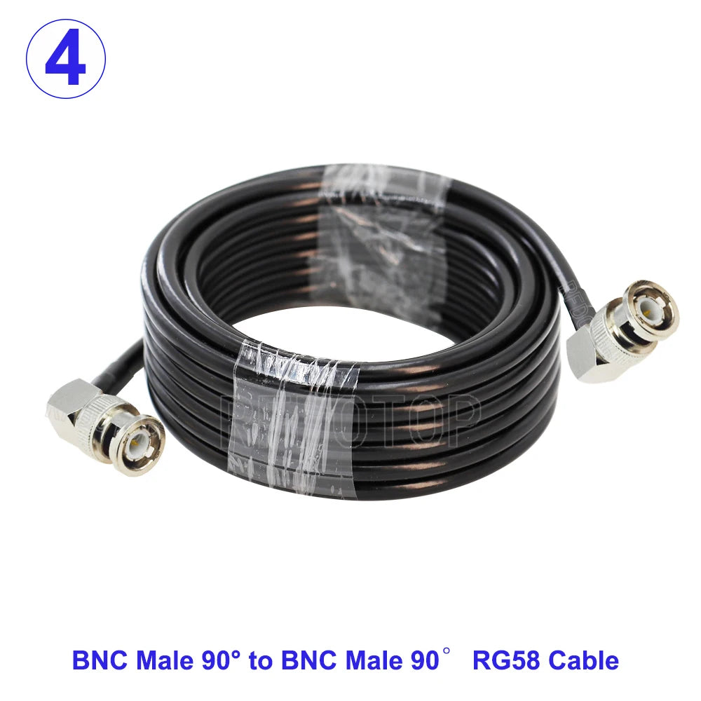 1Pcs RG58 BNC Male/Female to BNC Male/Female Connector 50 Ohm RG-58 RF Coax Coaxial Cable Wire Pigtail Jumper Extension Cord