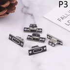 5Pcs New USB 3.1 Type C Socket With Screw Fixing Plate Type-C USB Jack 3.1 Type-C 2Pin 4Pin Female Connector Jack Charging Port