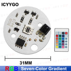 LED Light Panel 5V Color RGB Colorful Gradient Light Source Infrared 24-Key Wireless Remote Control Switch Nn/Off Control/Touch