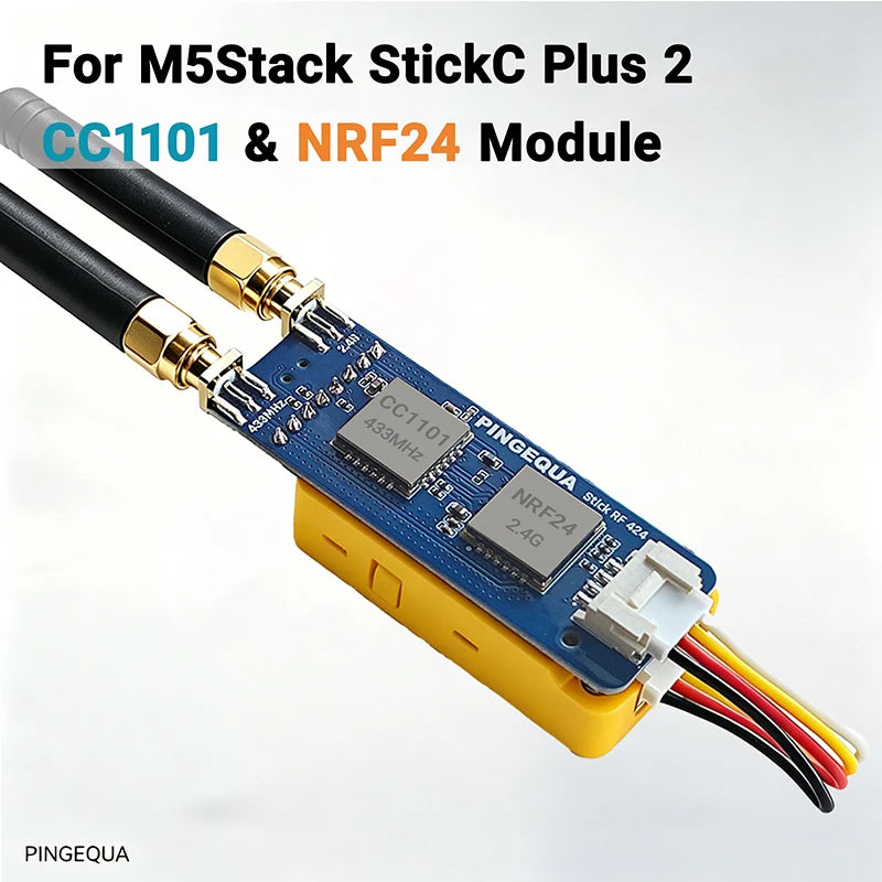 M5Stack StickC Plus 2 RF Development Board NRF24L01 & CC1101 Module with Bruce Firmware, 3D Printed Case Included