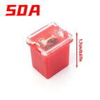 Car Mini Square Fuse 32V 20A-80A Slow Blow Copper Wire Overload Circuit Protection Insert for Car Truck RV Motorcycle Vehicle