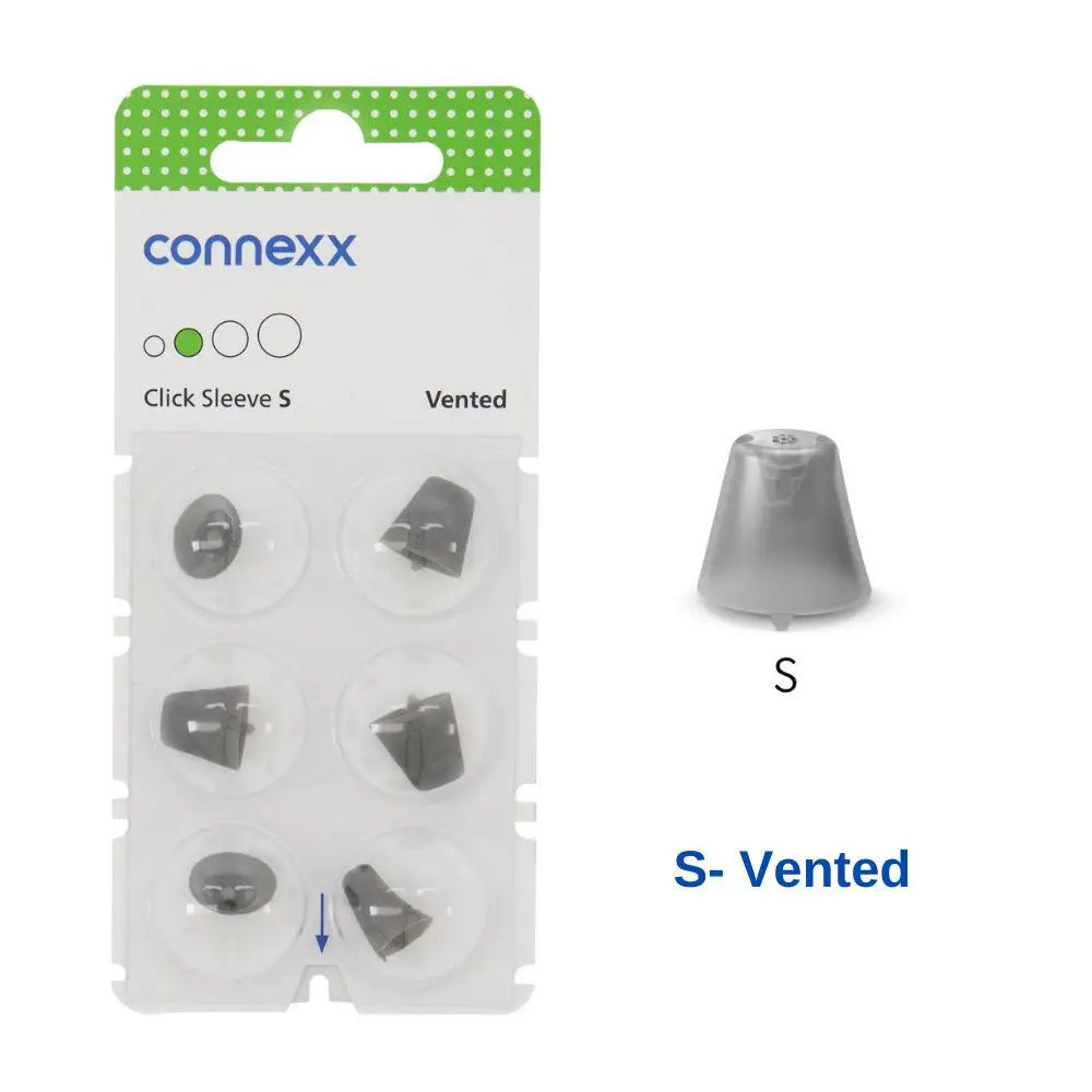 Siemens Signia Rexton Vibe Hearing Aid Open Dome Connexx Click Sleeve Vented Eartips for Open Fit and CIC ITC ITE Hearing Aids
