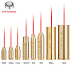 Red Dot Laser Brass Boresighter CAL .223/5.56/9mm/308/7.62/.45/30-06 Cartridge Boresight for Rifle Scope Hunting Gun Accessories