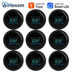 Tuya Wifi Leak With Temperature Function Combustible Gas Detectors Support Home Smart Life Natural Gas Alarm Sensor LCD Display