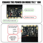 DC 9-30V Bluetooth Power Amplifier Module 2×100W Dual Channel APP Tuning Audio Board for Home Outdoor Speaker DIY Audio Upgrade